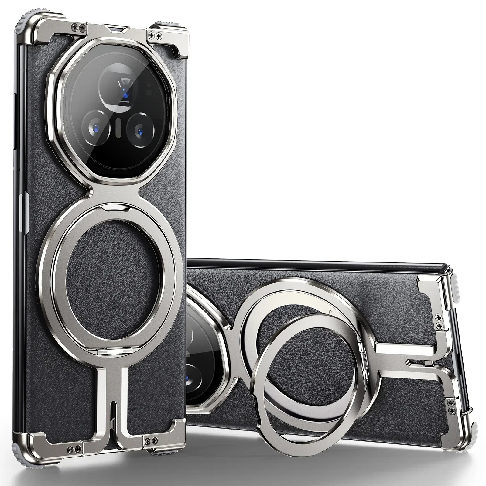 Capa Para Celular Sem Moldura (titanium Glory Magic Vs3) Com Suporte Magsafe E Rotação De 360°