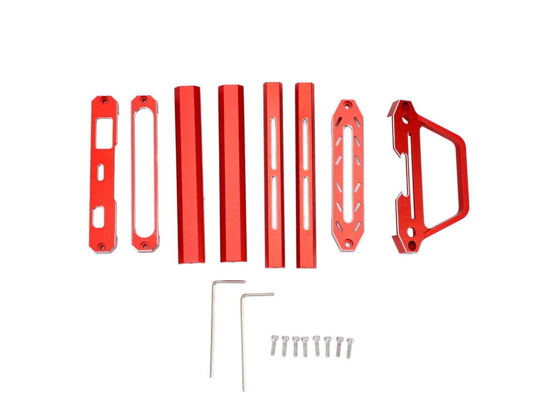 Protector De Transmisor Rc Bracket De Metal Superior Inferior Protector Para Noble Nb4 Rojo