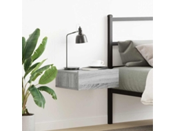Vidaxl Mesa Cabeceira Suspensa 40x30x15 Cm Madeira Proc. Sonoma Cinza