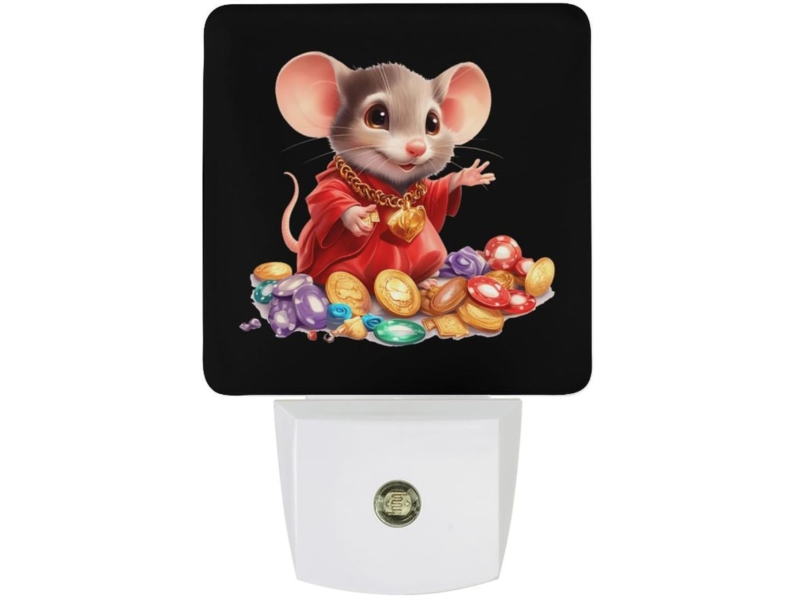 Luz noturna LED Ratmouses Poker com sensor crepuscular