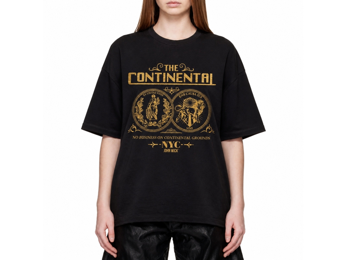 Rockinstone John Wick Coin Black Adult T-shirt Size:xxl