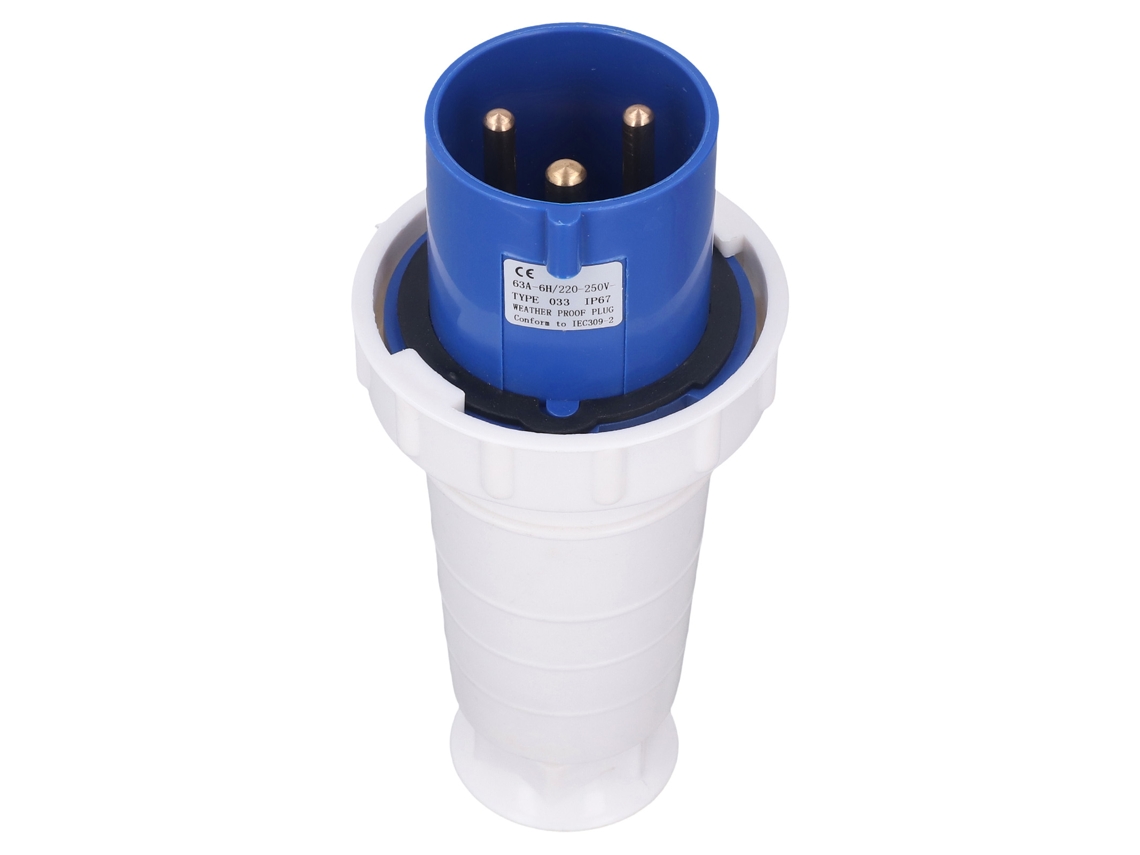 Laxiscreed Plug Industrial 3 Pinos Ip67 Resistente À Água, Compatível Com 220-250v 63a