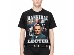 Rockinstone Silence Of The Lambs Movie Silence Hannibal Lecter Collage Black Adult T-shirt Size:m