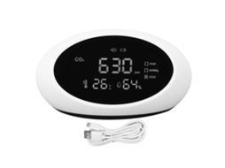 Detector De Co2 Portátil Preciso Com Tela Lcd Recarregável Termômetro Higrômetro