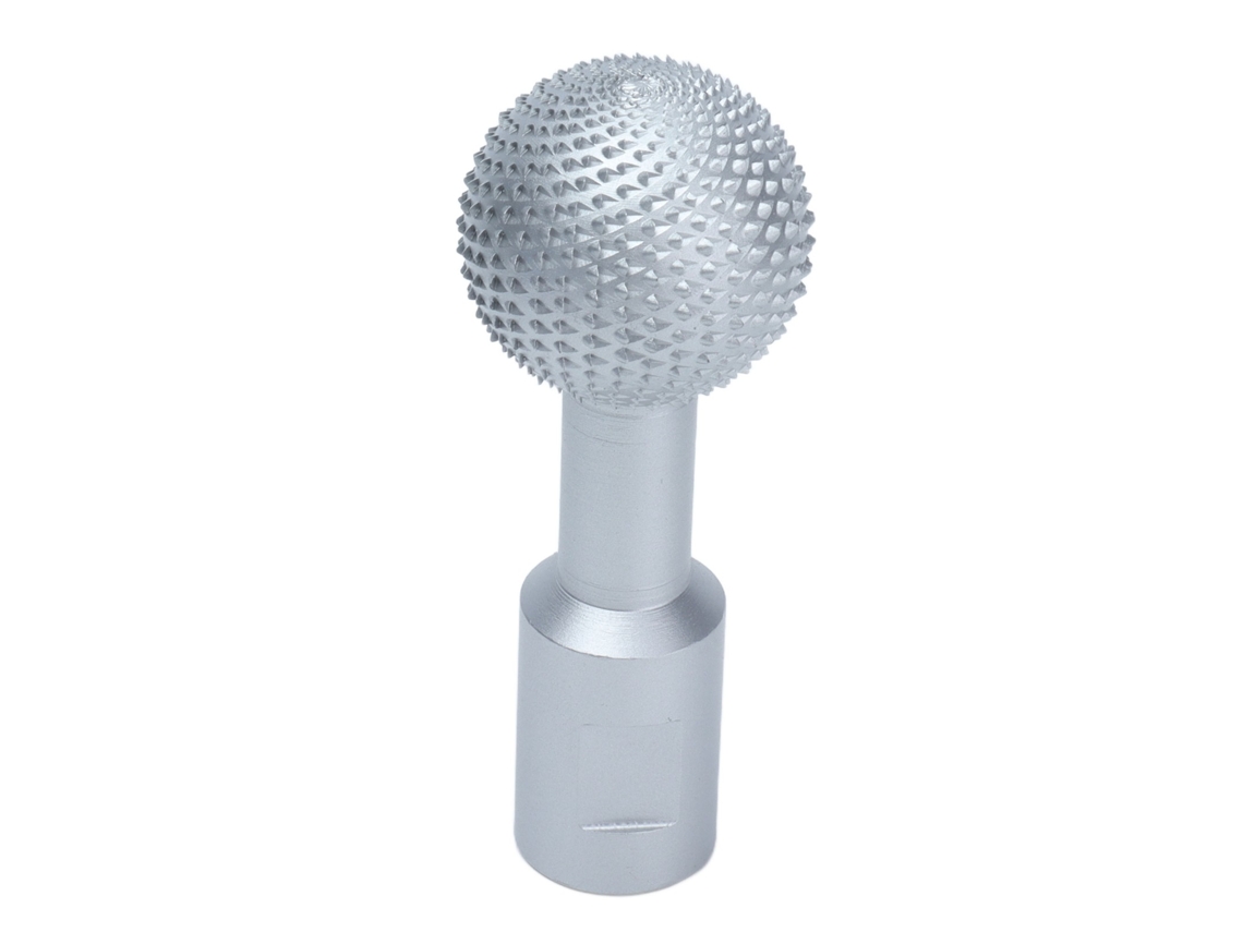 Broca De Carving De Madeira De Aço Carbono, Cabeça De Lixa Esférica Giratória Para Amoladora De Ângulo, 14mm Prata