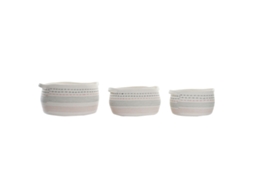 Jogo de Cestas DKD HOME DECOR Algodão (52x43x25 cm)