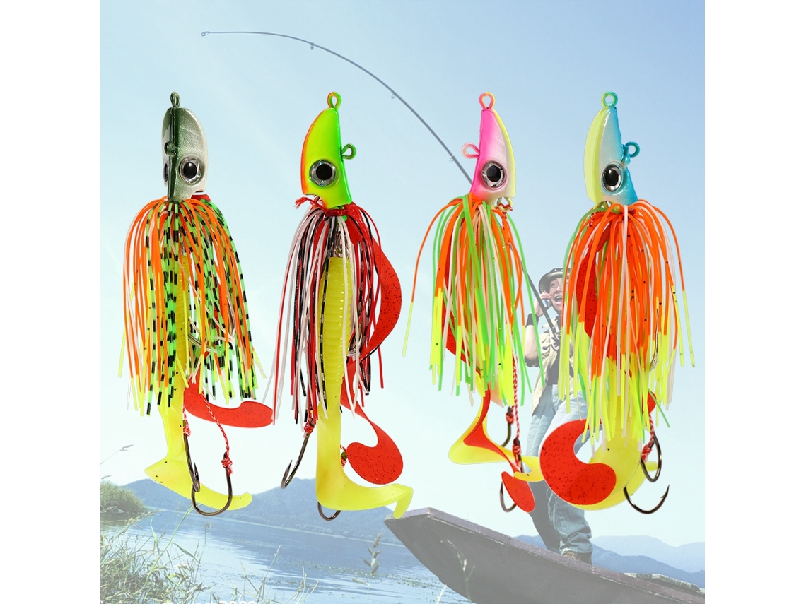 Lead Head Hook (anti-snagging, Multiple Colors Available) 20g Beardjigs Lead Head Hook Soft Tail Lure 4-pack