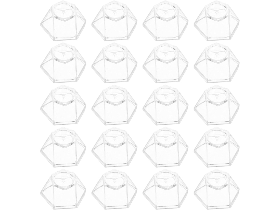 Aboofan Suportes Hexagonais Para Esferas De Acrílico Transparente, Base Pequena Para Bolas De Cristal, Bolas De Tênis E