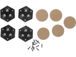 Pés De Plástico Ajustáveis Para Móveis, Kit De 4 Peças, Base Redonda Para Móveis 72x60 Mm, Pés De Reposição Para Sofá E