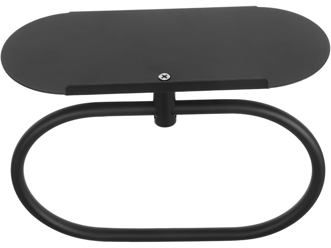 Suporte De Toalhas Adesivo De Parede Com Prateleira Oval Em Aço Inoxidável Para Banheiro, Instalação Gokoco