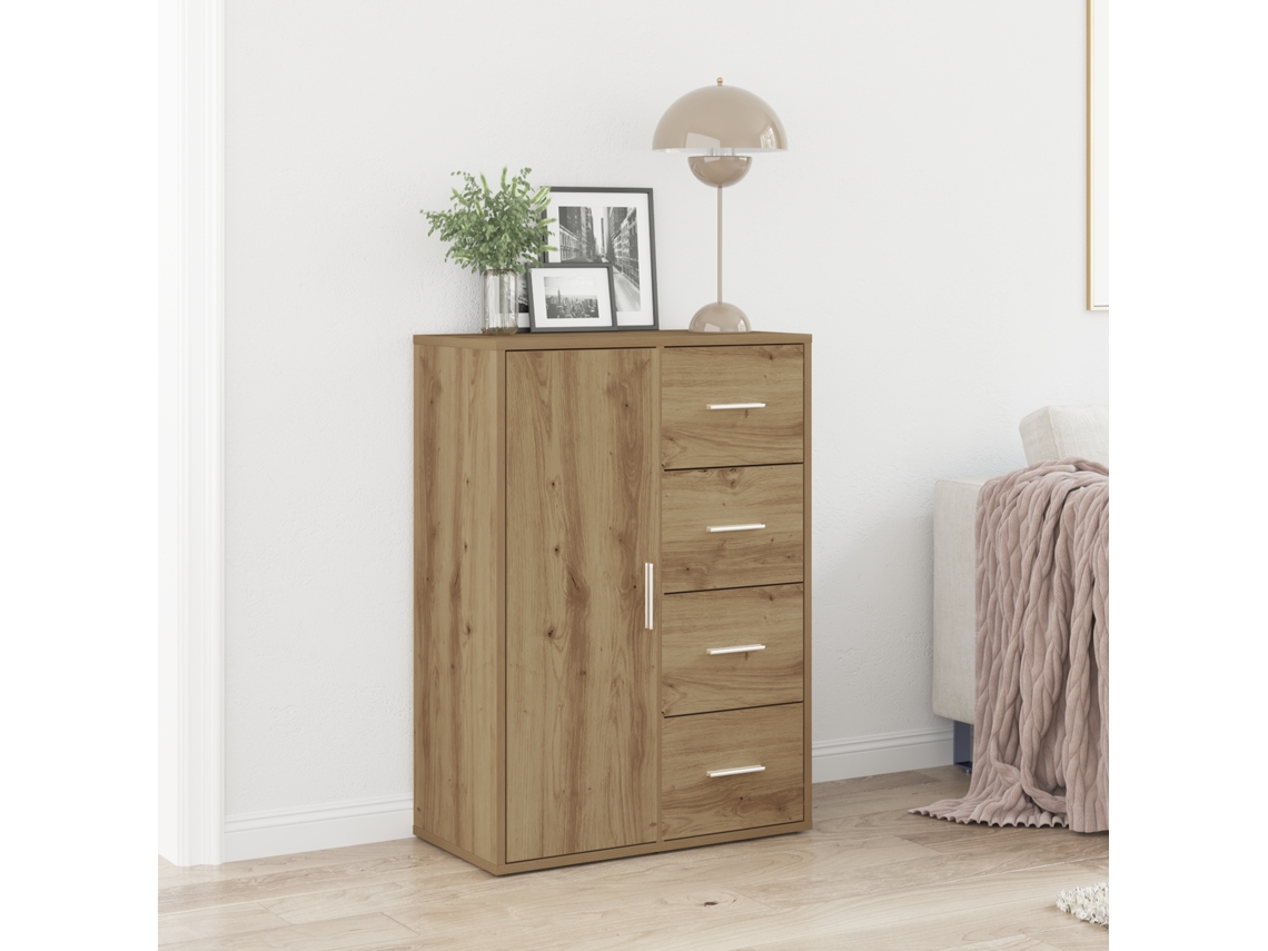 Aparador Roble Artesano 60x31x84 cm Madera de Ingeniería