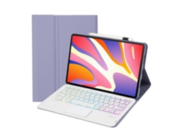 Capa De Couro Ultrafina E Destacável Com Teclado Bluetooth Retroiluminado E Touchpad Para Tablet Huawei Matepad Se 11 2024 (ah21-as)