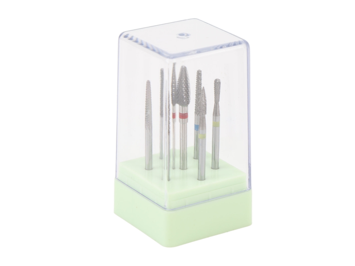 2026altiro-7pcs Kit De Cabezas De Pulido De Uñas Brocas De Carburo De Tungsteno