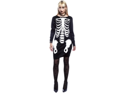 Fato de Mulher PARTILANDIA Vestido de Esqueleto (Tam.: L)