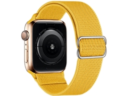 Bracelete Desportiva Elástica Para Apple Watch Series 11/10/9/8/7/6/5/4 Se 3/2/1(42mm,44mm,45mm,45mm) Mostarda Panoona