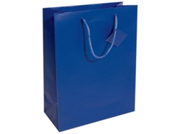 Bolsa Presente SIGEL com Verniz Fosco Tamanho: L Azul Ultramarino