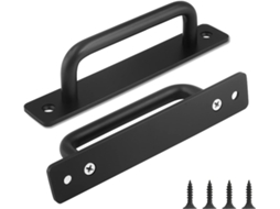 Conjunto de 2 puxadores para porta celeiro 5 polegadas com base longa BRILVIBERA