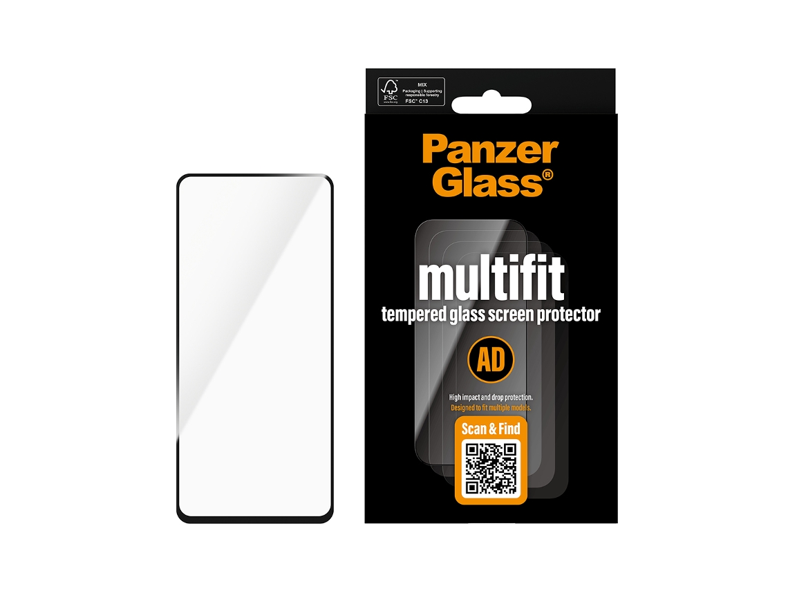 Pelicula PANZERGLASS Multifit AD (Vidro Temperado)