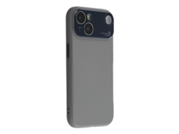 Capa Para Iphone 15 Com Janela Grande Para Câmera E Aromaterapia Em Silicone Líquido, Cinza