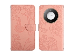 Capa De Celular De Couro Com Flip E Estampa De Borboleta Para Honor X9c Smart Ht03