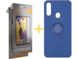 Capa + 2 Películas para Samsung Galaxy A20e ACCETEL Azul Escuro