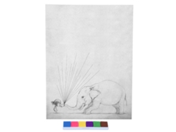 Pintura de elefante com balão em impressão digital para decoração familiar LAXISCREED