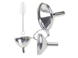 Conjunto De 3 Funis Cozinha Em Aço Inoxidável Com Escova Qualidade Alimentar, Funil Pequeno De Metal, Ferramenta Para