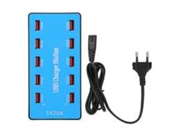 Hub Usb Com 10 Portas Adaptador De Estação De Carregamento Usb Multi-porta Com Carregamento Rápido 20a/5v