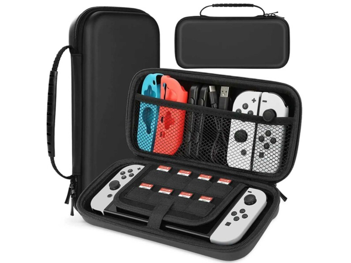 Capa Rígida para Nintendo Switch Oled Compatível com Preto BRILVIBERA
