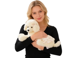 Cachorro De Pelúcia, Poodle Branco Pelúcia Simulação Cachorro, Boneco