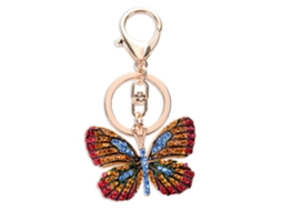Chaveiro Com Pingente De Bolsa, Bolsa Fofa Em Formato De Borboleta, Cristal, Strass Brilhante, Para Mulheres E Meninas Aquaforge