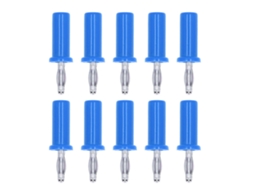 10pcs Conector Banana Lanterna De Latão Abs Soldado 4mm Azul Para Instrumentos Eletrônicos