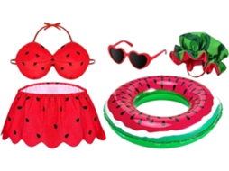 Roupa Havaiana para Estátuas de Jardim Roupa de Animal Havaiano com Chapéu e Óculos Decoração Elástica para CHABERLU