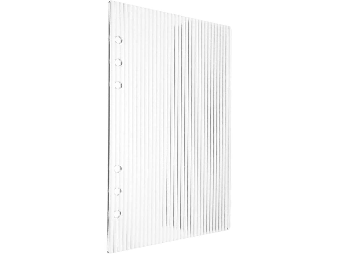 Pasta De Acrílico Transparente Com 6 Argolas, Capa Removível E Fácil