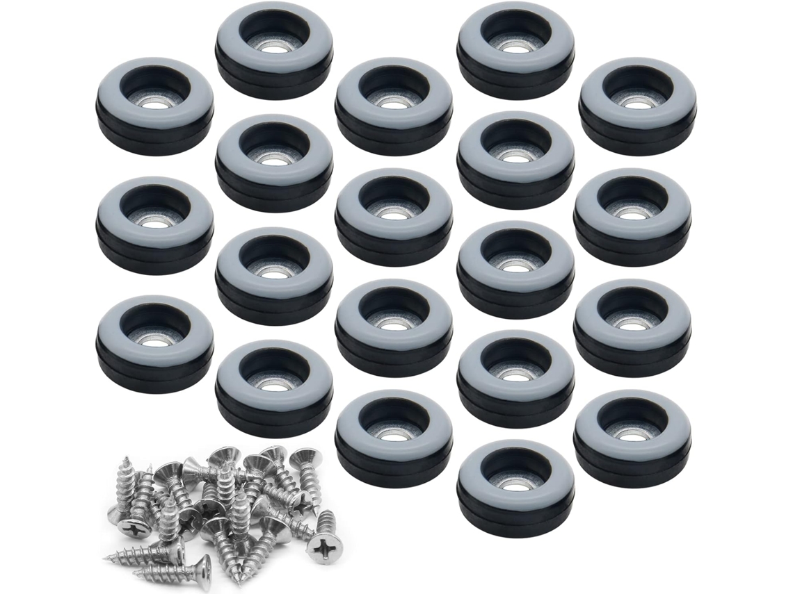 20 Bases Autoadesivas De Feltro E Ptfe De 0,9 Cm Para Móveis E Tapetes