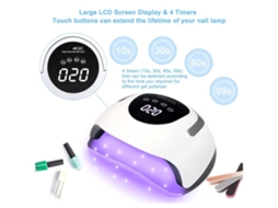 Lurelia Lâmpada Uv Led Para Unhas 220w Com 57 Luzes, Sensor Branco
