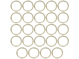 24 Tampas Herméticas de Aço Inox para Frascos Mason 86mm Dourado | S/MARCA