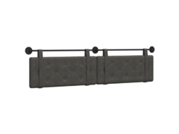 Conjunto 1 Cabeceira Vidaxl Preto Couro Sintético (210 X 55 X 5 Cm)