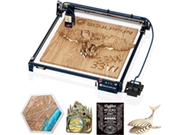 SCULPFUN S30 Ultra 33W Máquina de Gravação a Laser Área de Trabalho de 600 * 600 Mm Gravador a Laser Motor Passo a Passo de 42 Bits Cortador a Laser