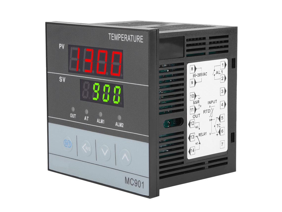 Controlador De Temperatura Digital Pid Mc901 Com Entrada De Sensor K Type Pt100 E Saída Relay Ssr