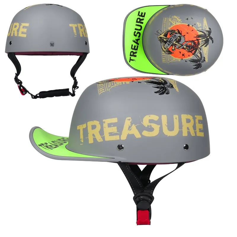 (s) Capacete Retrô Para Motocicleta/boné De Beisebol
