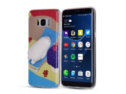 Capa de Telefone com Alívio de Estresse Squeeze para Samsung S8 com Urso Polar EOOCOO
