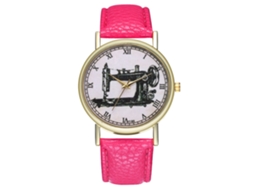 Reloj De Muñeca Analógico De Cuarzo Con Dial Redondo Zhoulianfa Rosa Rojo