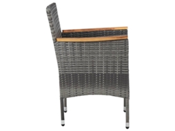 Maison Exclusive - Cadeiras De Jantar Para Jardim 2 Pcs Vime Pe Cinzento