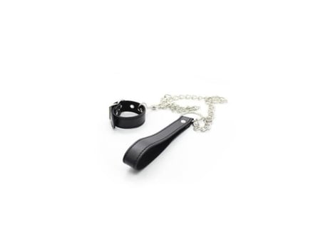 Coleira E Guia - Kit De Bondage Sexy - Cor Preta - Para Adultos - Uso Cauteloso