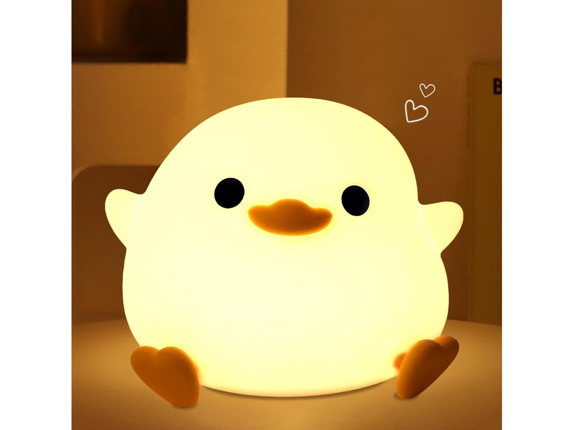 Luz Noturna De Silicone Com Pato, Recarregável, Com Controle De Toque, Decoração Para Quarto De Bebê, Presente SUNNY SPACES