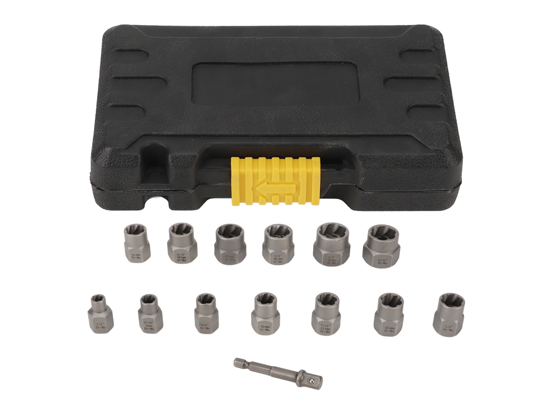 Extractor de Porcas 14pcs Aço Crom Molibdênio Temperado