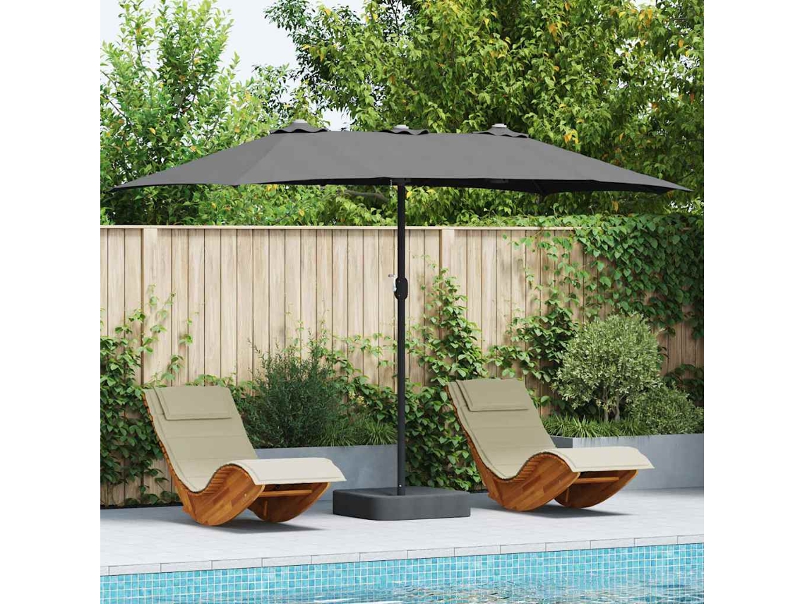 Vidaxl Guarda-sol De Jardim Antracite 385 X 209 X 244 Cm
