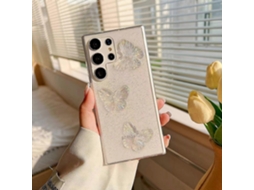 Capa De Celular Samsung Galaxy A03s Eu Com Borboletas De Cristal Transparente Em Tpu.
