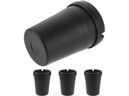 Conjunto De 4 Cinzeiros Portáteis Betooky Para Veículos, Em Plástico Preto, Com Estrutura Portátil E Design